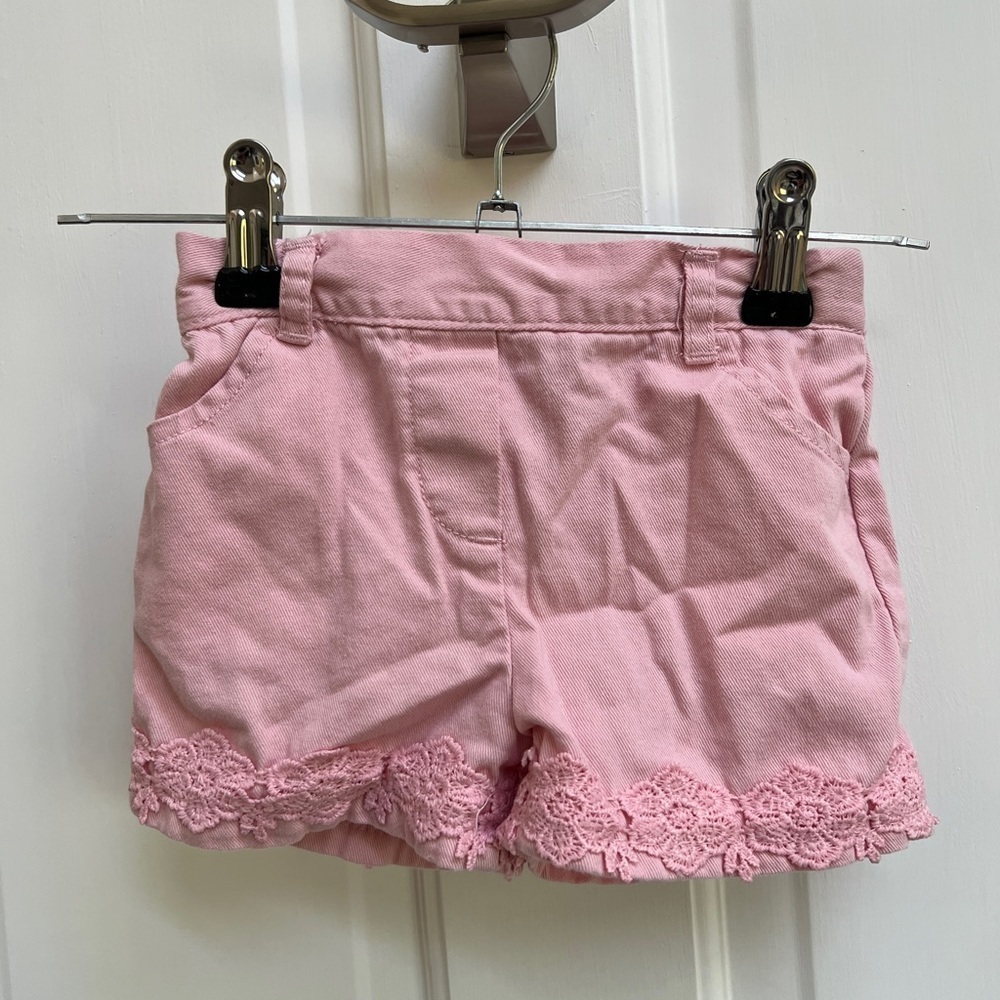 NWOT Nicole Miller 2T Pink Floral Lace Girls Shorts